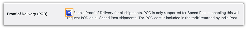 proof of delivery