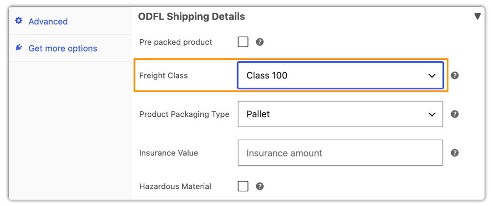 freight class