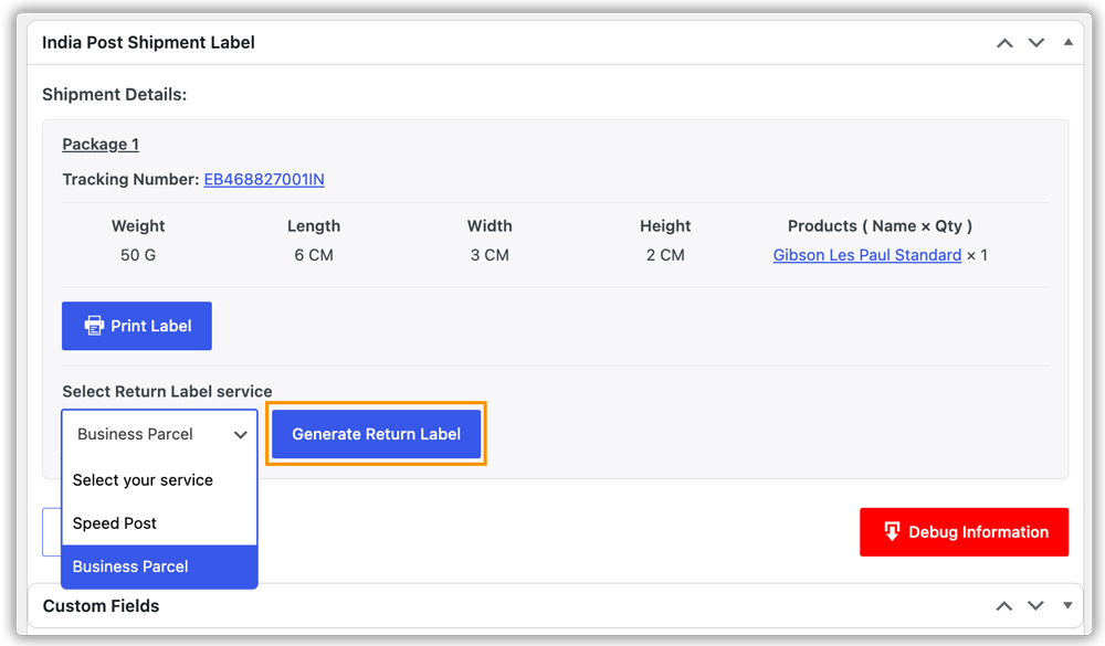 generate return label