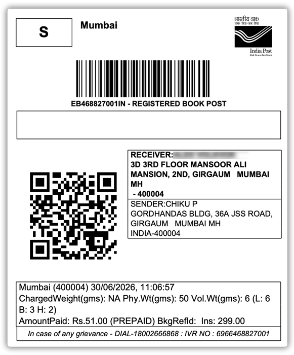 india post shipping label for woocommerce