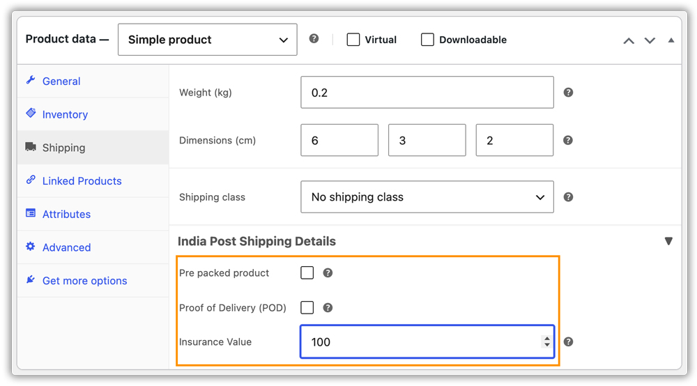 india post product details