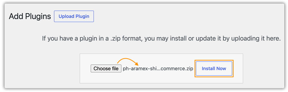install aramex plugin