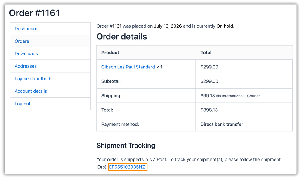 tracking for customers