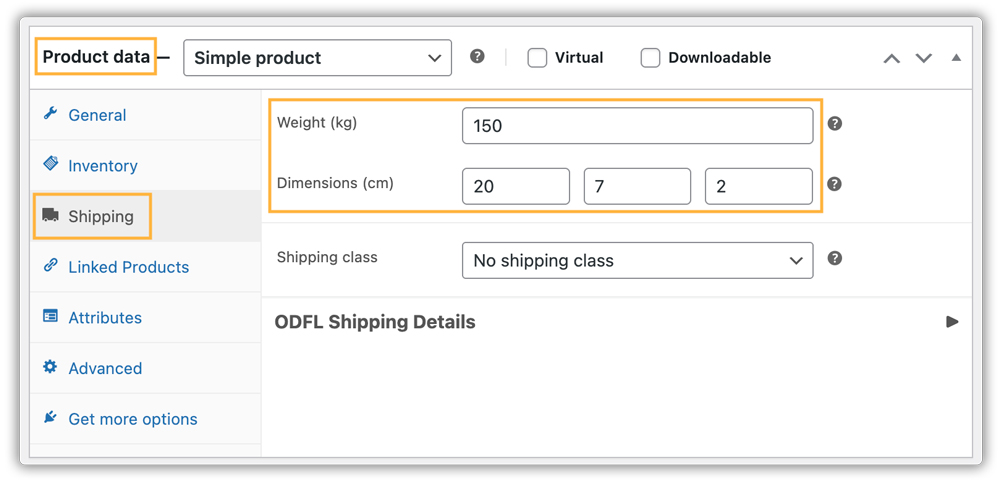 product details