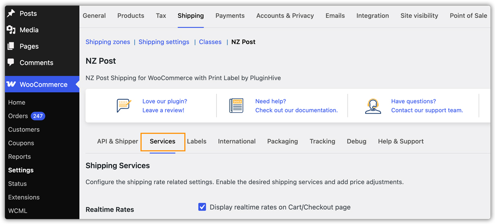 nz post service tab