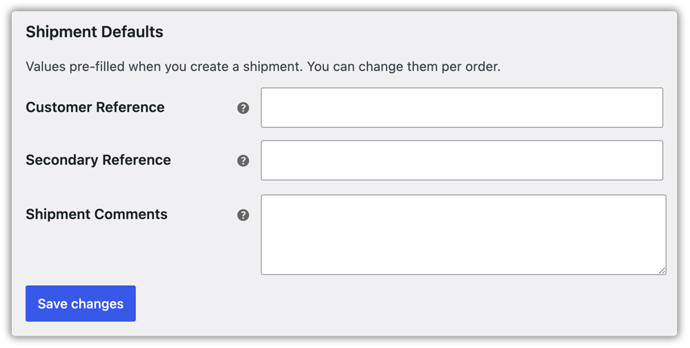 aramex shipment default