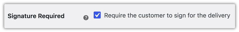 signature required