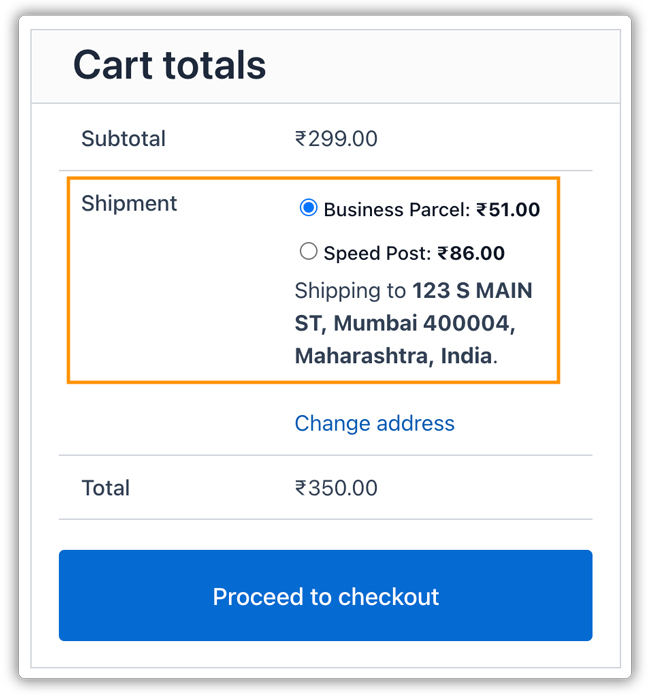 woocommerce cart