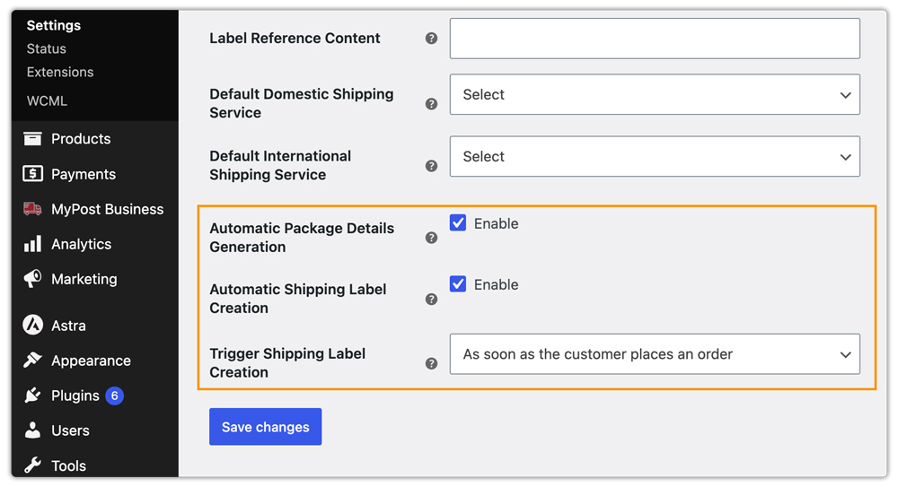woocommerce auto label generation for australia post holidays 