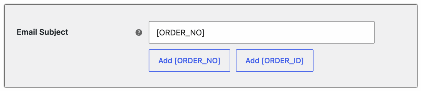 customise the ups email subject
