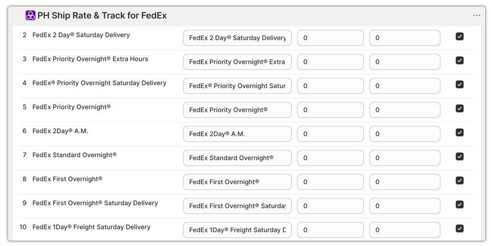 fedex shipping services in pluginhive app