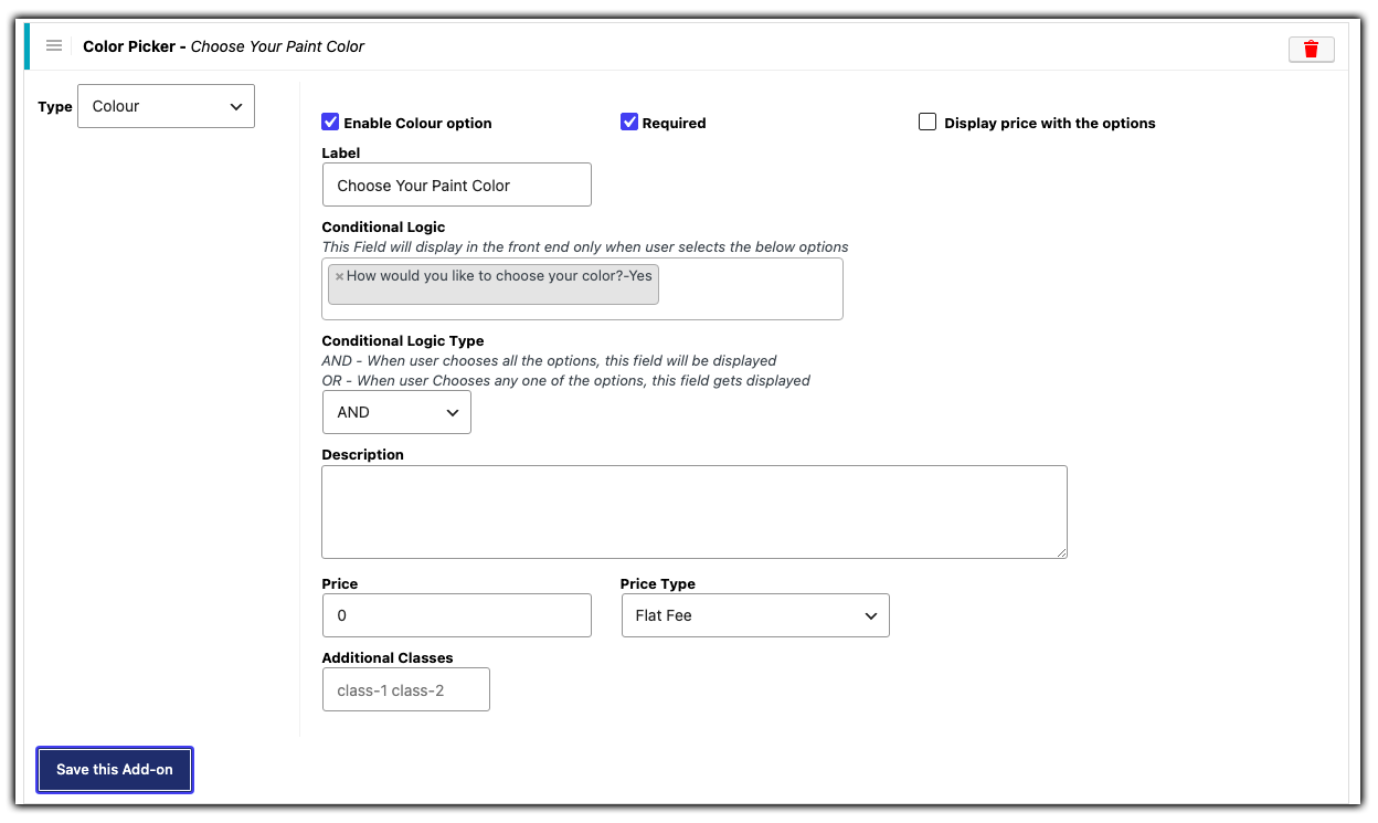 color picker group settings