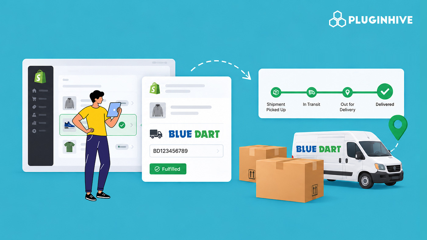 Bluedart tracking in shopify