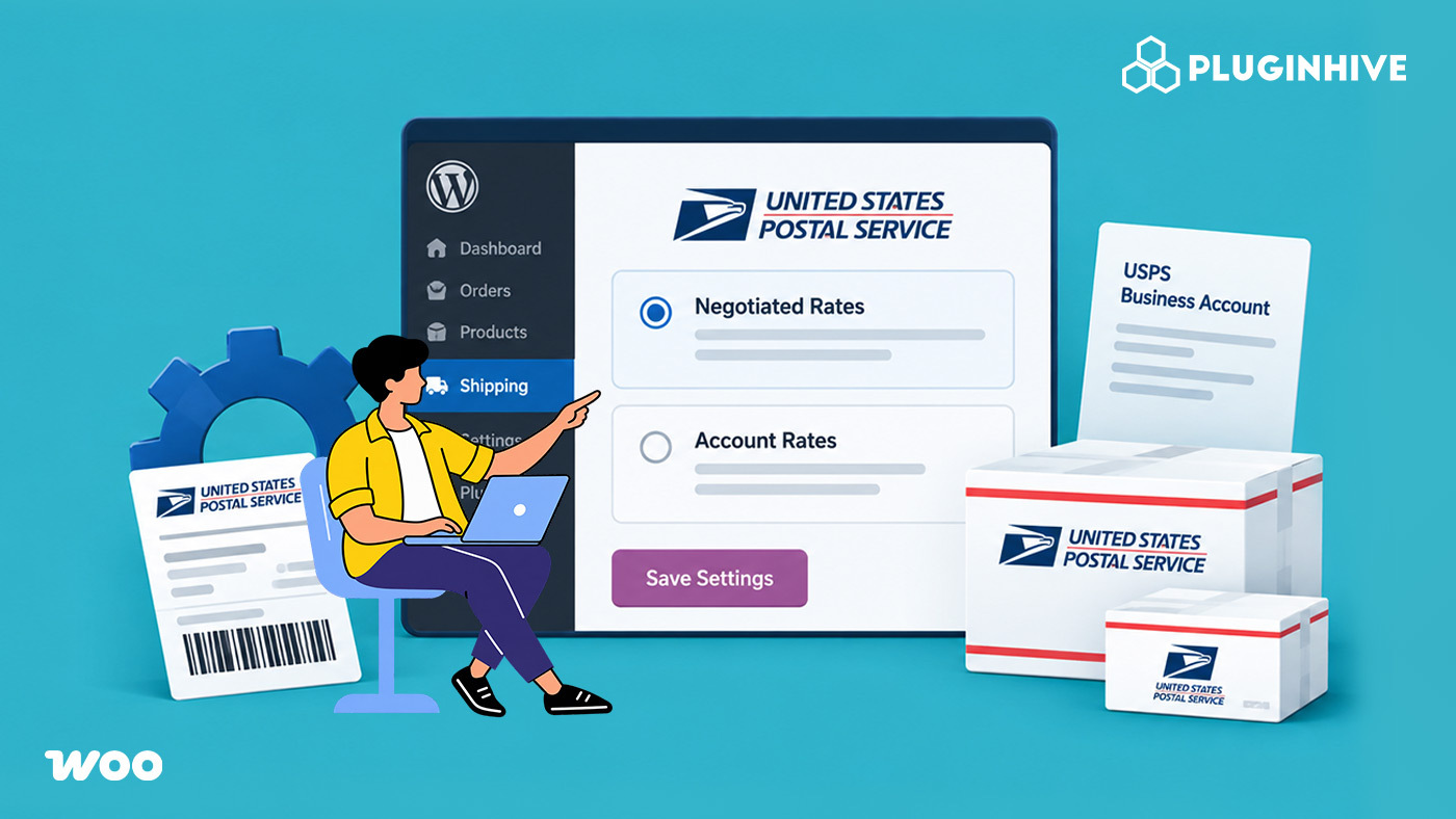 woocommerce usps account rates