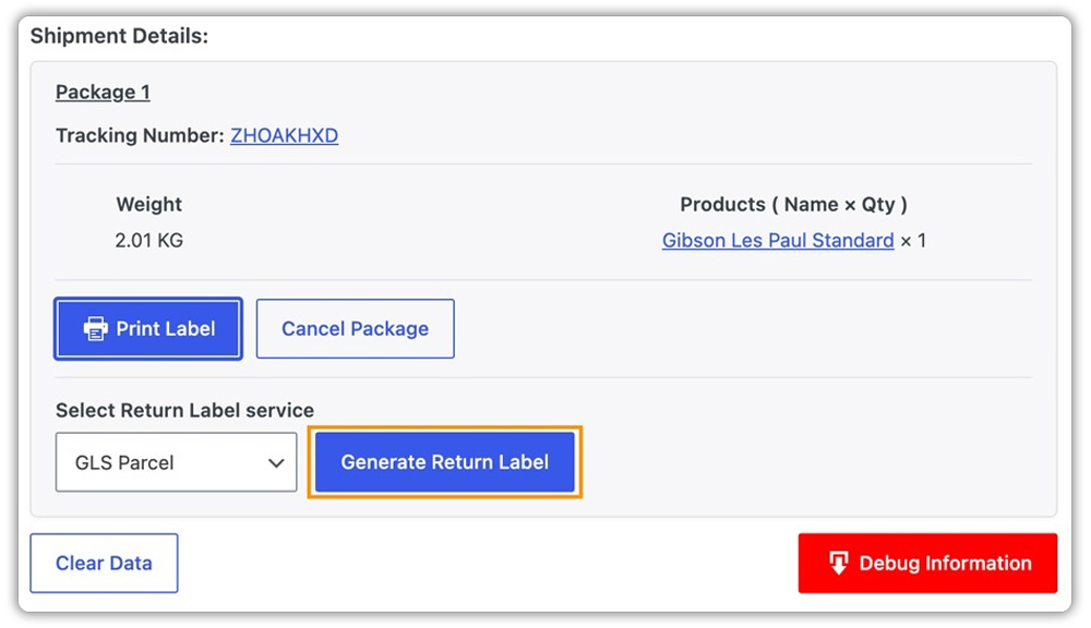 generate gls return label
