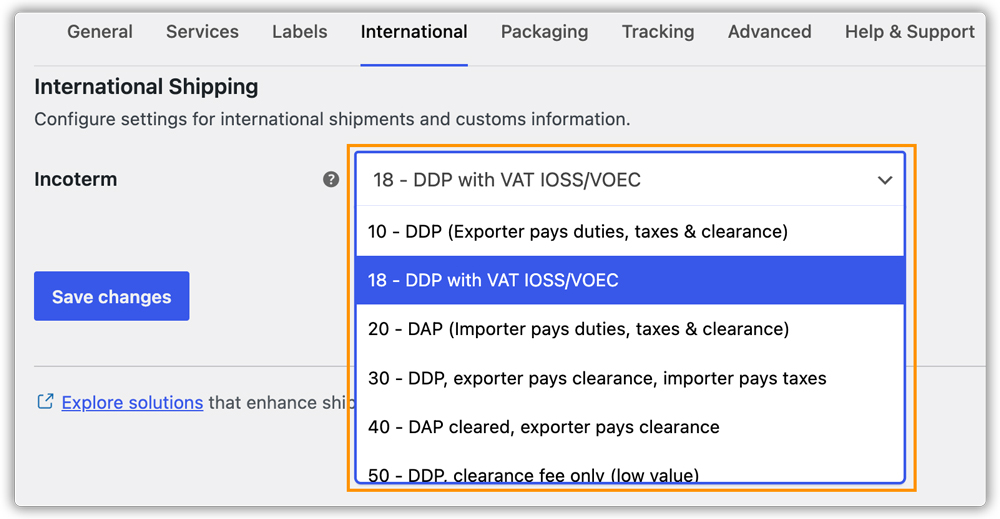 select incoterms