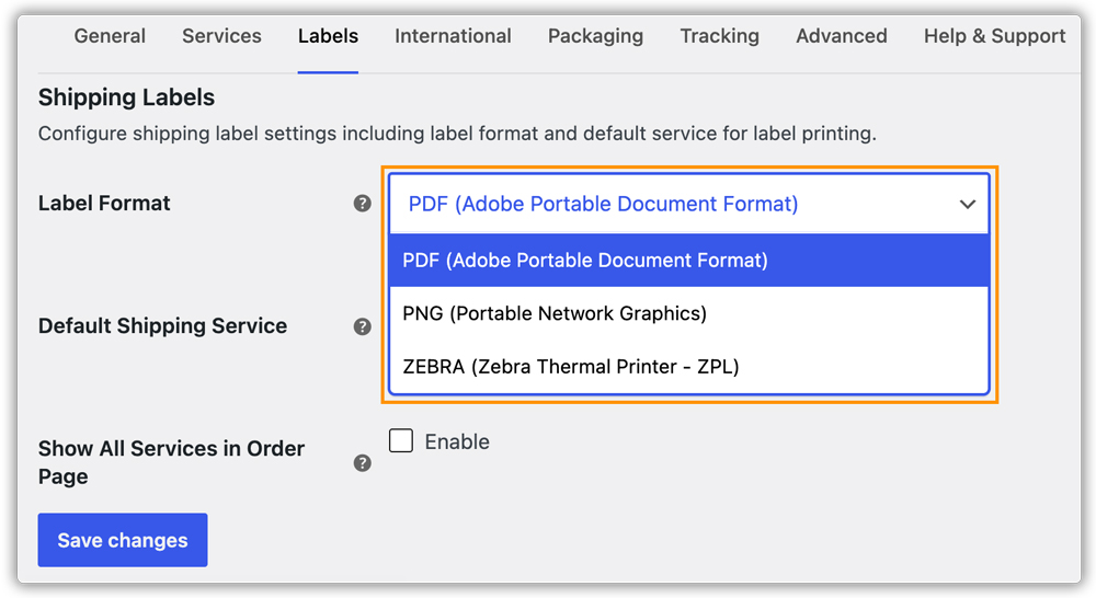 gls label format