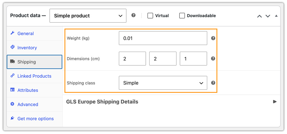 product details