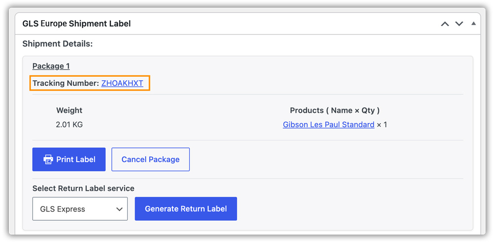 gls tracking number