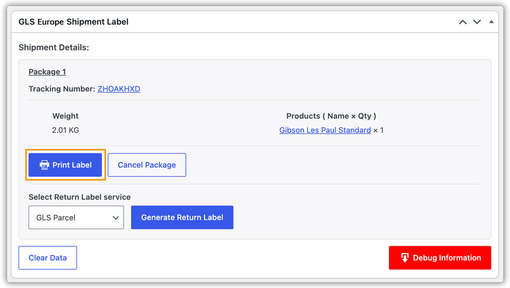 print gls label